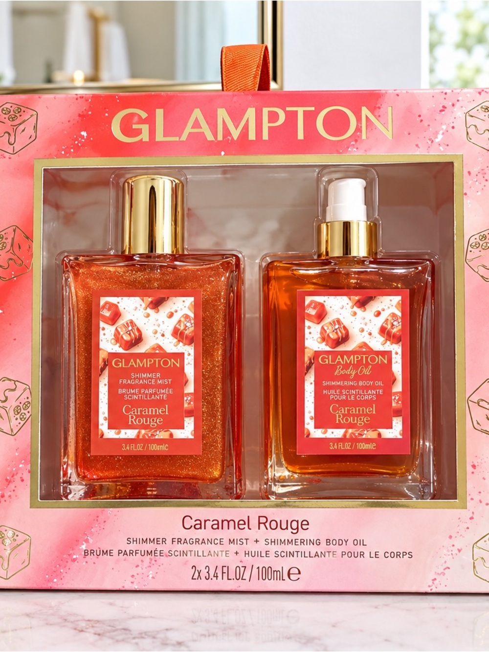 Caramel Rouge Shimmer Fragrance Mist & Body Oil Set